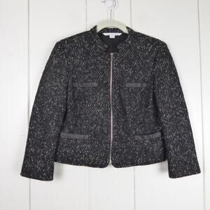 Diane Von Furstenberg Jacket SZ 6 Wool Alpaca Blend Designer Quiet Luxery
